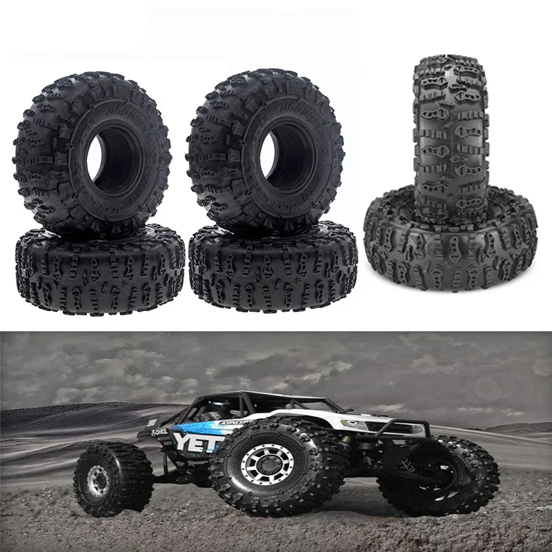 

RC Car 4 PCS 1.9 Inch Rubber Wheel Tires 120*46MM for 1:10 RC Rock Crawler Car Axial SCX10 90046 D90 TRX4 RC Car Parts