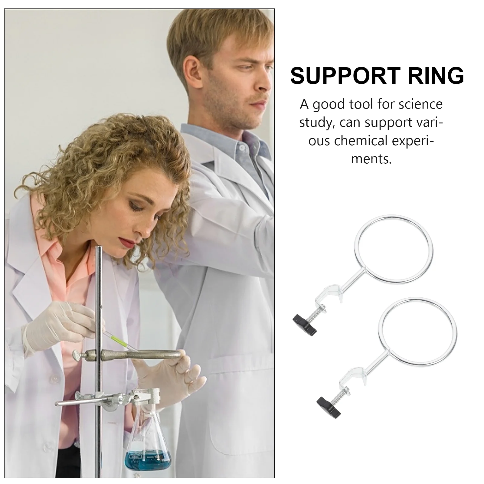 2-delige bekerhoepelring Experimentapparatuur Ondersteuning Retorringen Gesloten verlenging Laboratoriumsteunen