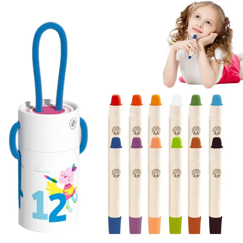 

Assorted Crayons Set Of 12 Toddler Doodling Smooth Coloring Crayons Art Painting Kits Colors Washable Crayons For Classroom