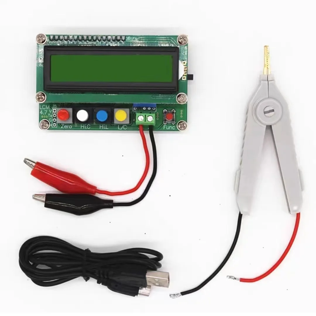 LC-100A LC100A Capacitance Inductance Meter LC Meter 1pF-100mF 1uH-100H Inductor Test Clip Online Potentiometer Calibration