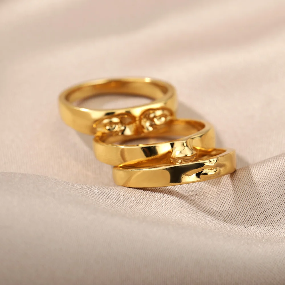 3pcs/set Vintage Gothic Portrait  Rings For Women 2022 Trend Stainless Steel Ring Wedding Couple Aesthetic Jewelry Anillos image 3