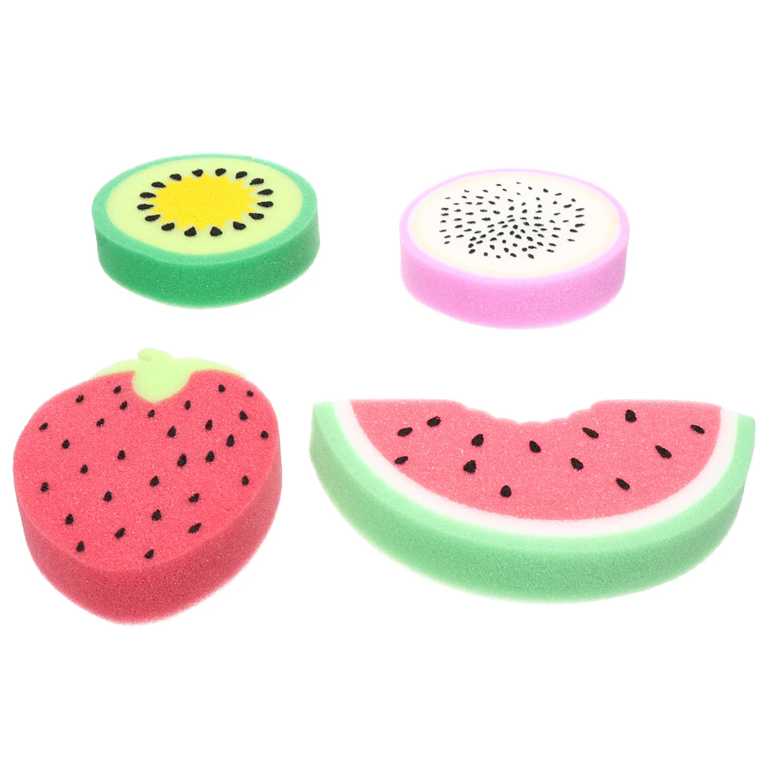 

4Pcs Fruit Shaped Bath Sponge Shower Soft Scrubber Exfoliating Sponge Body Wash Bathing Tools for Babies Bath Brush