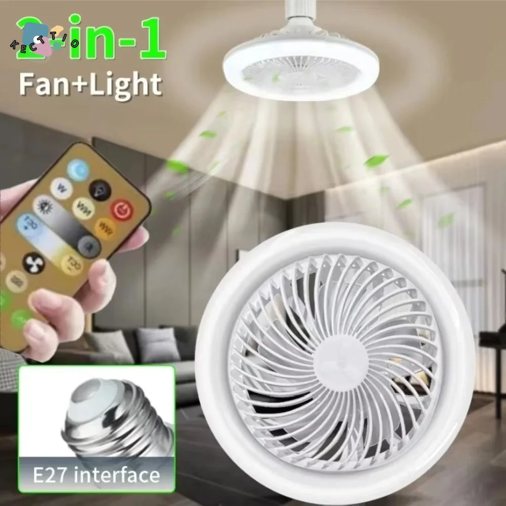 

E27 Screw Ceiling Fan Light 2-in-1 3 Light Mode Ceiling Fan Lamp Silent 30W LED Ceiling Fan Suitable for Living Room