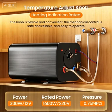 Applicable to 300W 30L 12V 220V Dual Voltage Electric Water Heater Portable RV Storage Water Tank Heater