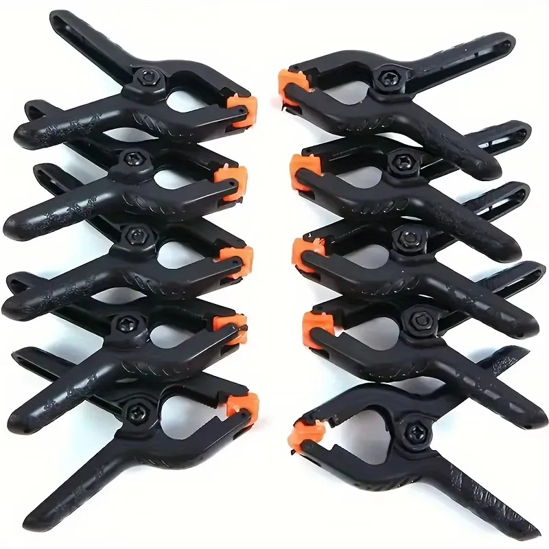 10pcs 2/3/4/6 inch Wood Working Clip Plastic DIY Spring Clamp Plastic Nylon Adjustable Woodworking Clamps