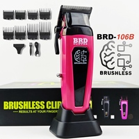 BRDCLIP 106B Professional Brushless Motor Hair Clipper 7500RPM Electric Cordless Trimmer Ultra Thin Moving Blade Men's With Base