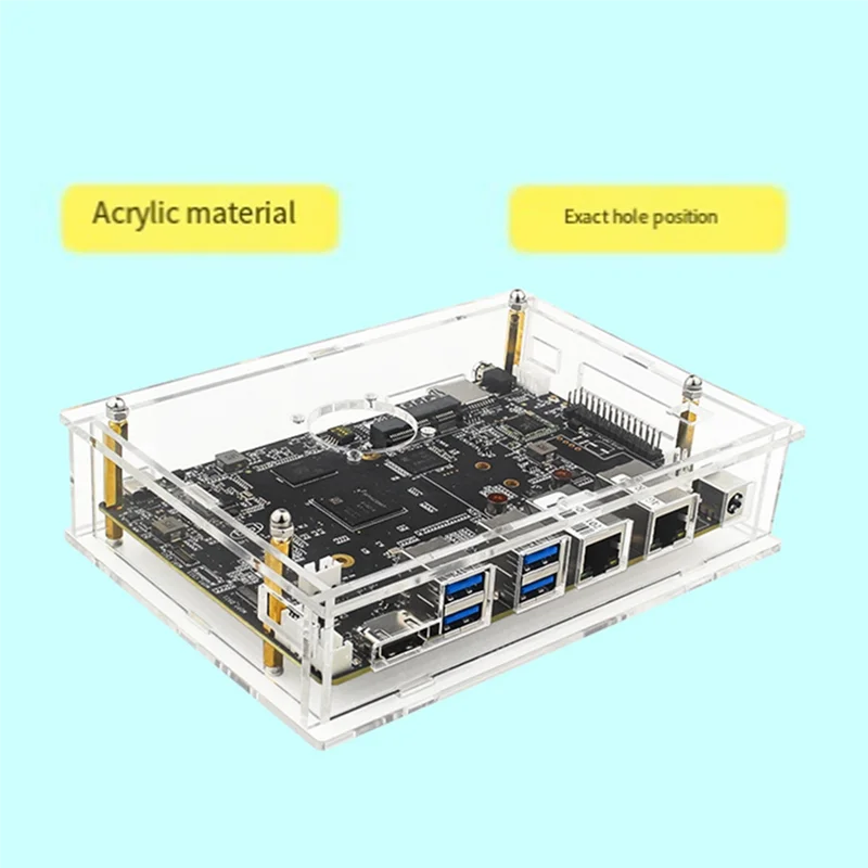 Novo! Para banana pi BPI-F3 caixa acrílica transparente escudo protetor com ventilador de refrigeração para banana pi BPI-F3 placa desenvolvimento