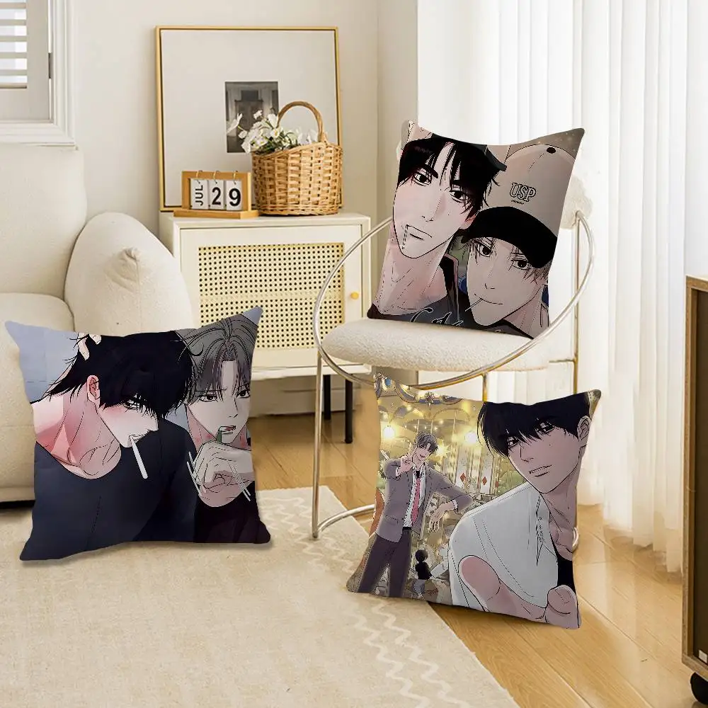 unsleep bl Anime Office Cushion Pillowcase Car Cushion Cover45X45CM Lumbar Pillowcase Sofa Pillowcover