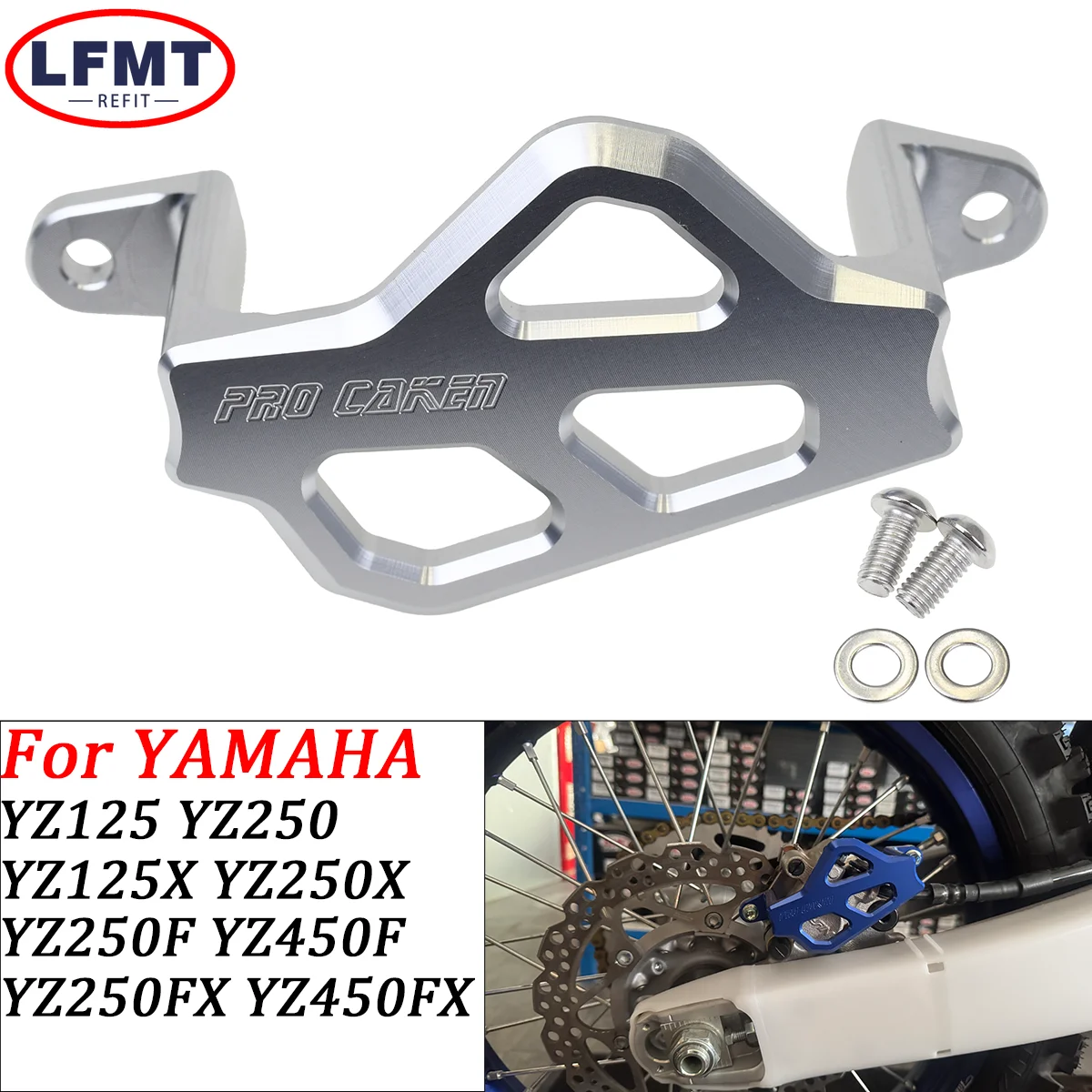 

Rear Brake Caliper Guard Protector Cover For YAMAHA YZ125 YZ250 YZ125X YZ250X YZ250F YZ450F YZ250FX YZ450FX 2020-2024 Dirt Bike