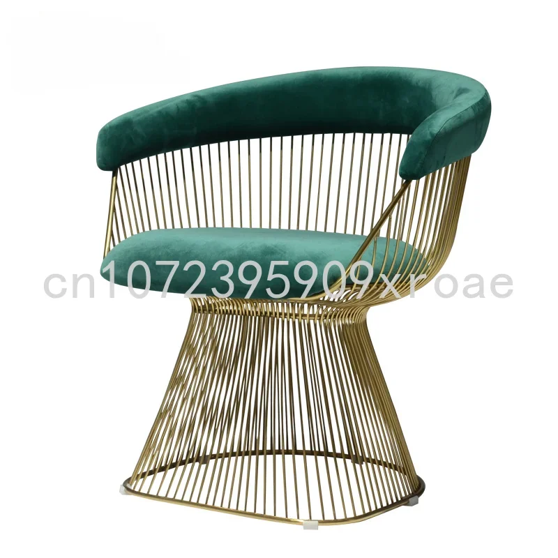 

Metal Dining Office Occasional S Velvet Green Armchair for Living Room