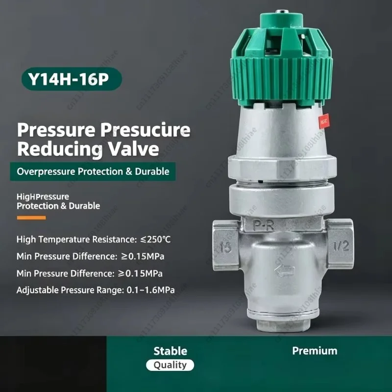 High Temperature Steam Pressure Reducing Valve Y14H-16P Corrugated Pipe Pressure Regulator Female Thread DN15 DN20 DN25
