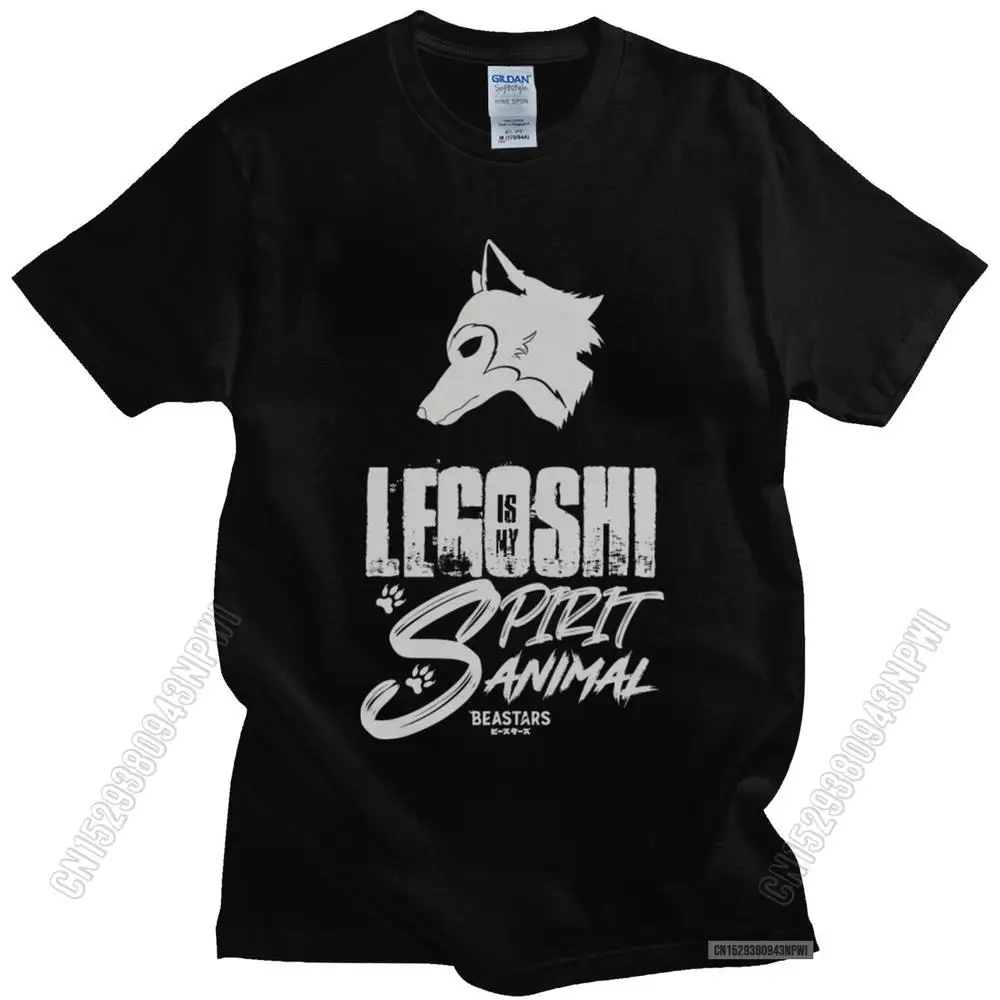 Beastars Legoshi Is My Spirit Animal Tee Men 100% Cotton Japan Furry Manga Anime T Shirt Round Neck Crew Neck Tshirt Streetwear