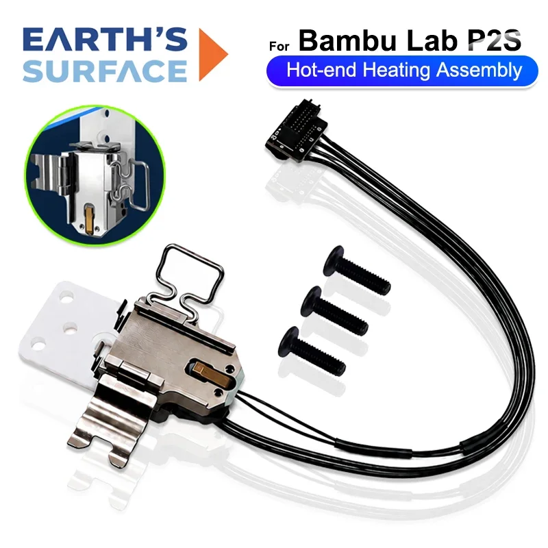 3D Printer Parts for Bambu Lab P2S Hotend Heating Assembly High Temperature Resistant With Heater Cartridge Thermistor Extruder