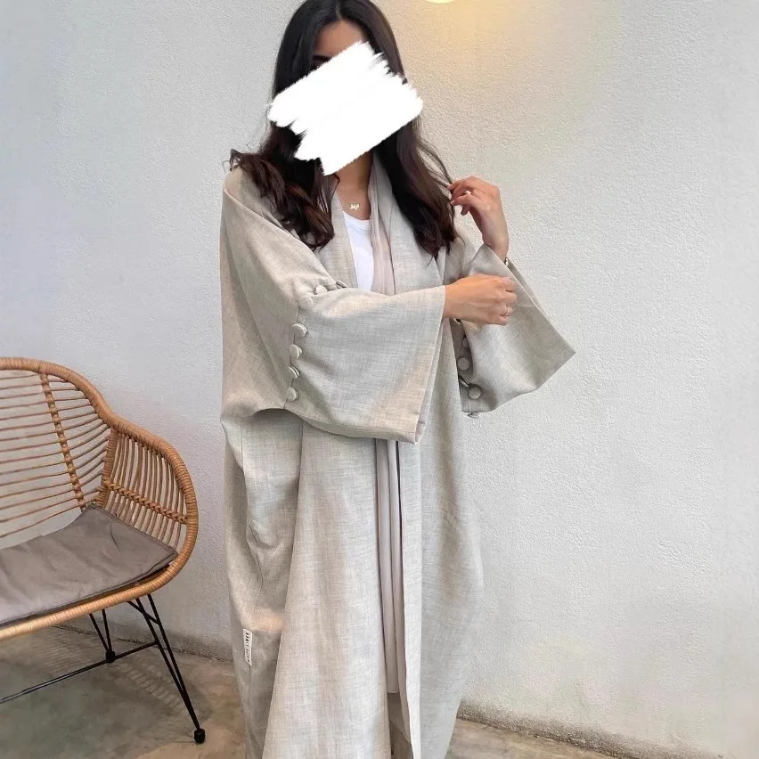 

Dubai Front Kimono Open Abayas for Modest Women Jalabiya Muslim Dress Turkey Kaftan Jalabiya Islamic Clothing Arabic Robe Caftan