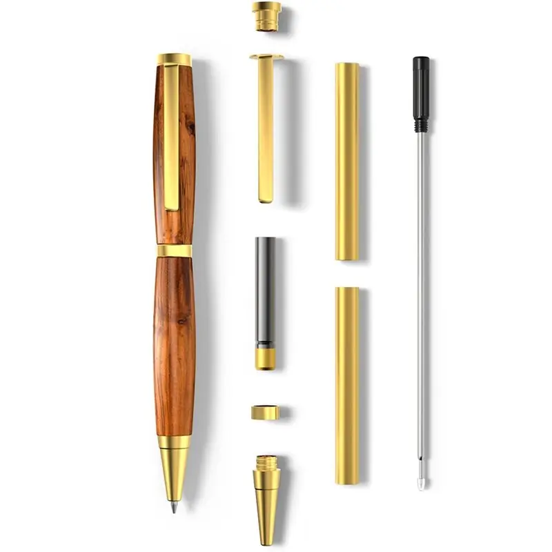 A25I-Pen Kits For Woodturning 20 Pack With Black Ink Pen Making Kit Slimline Pen Turning Supplies Twist Pen Kit For DIY Coppe