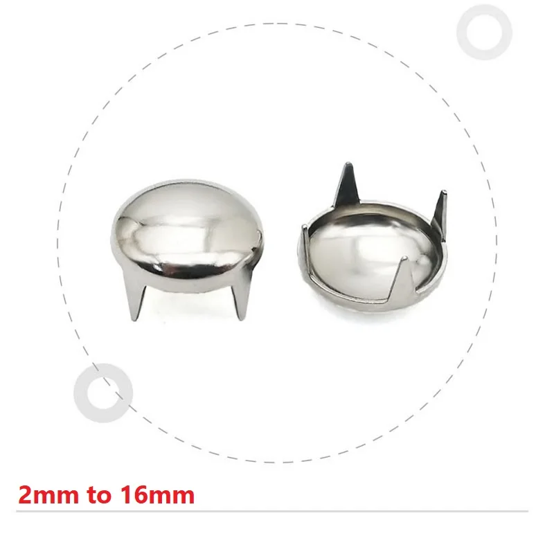 Spike Rivets Round Studs Punk Rock Leather Clothes Sewing Rivet Shoes Bags Belt DIY Parts Decor 2-16mm