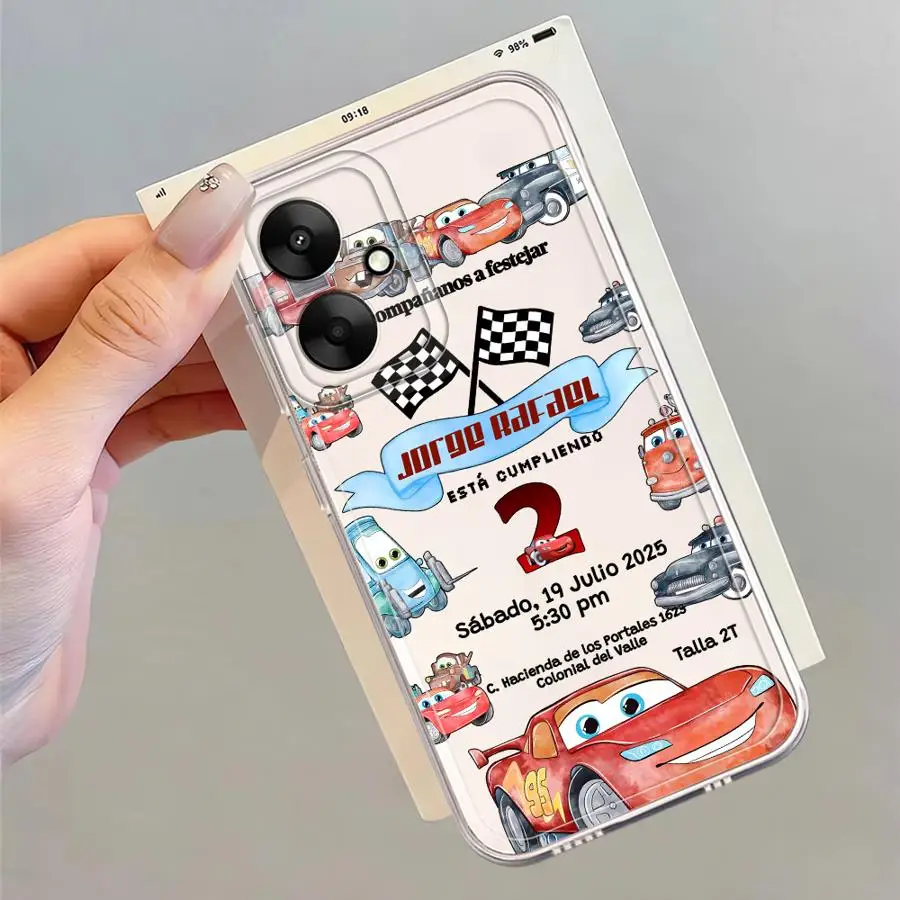 Funda para Xiaomi Poco X3 NFC X3 Pro Funda transparente Disney Lightning McQueen Cars