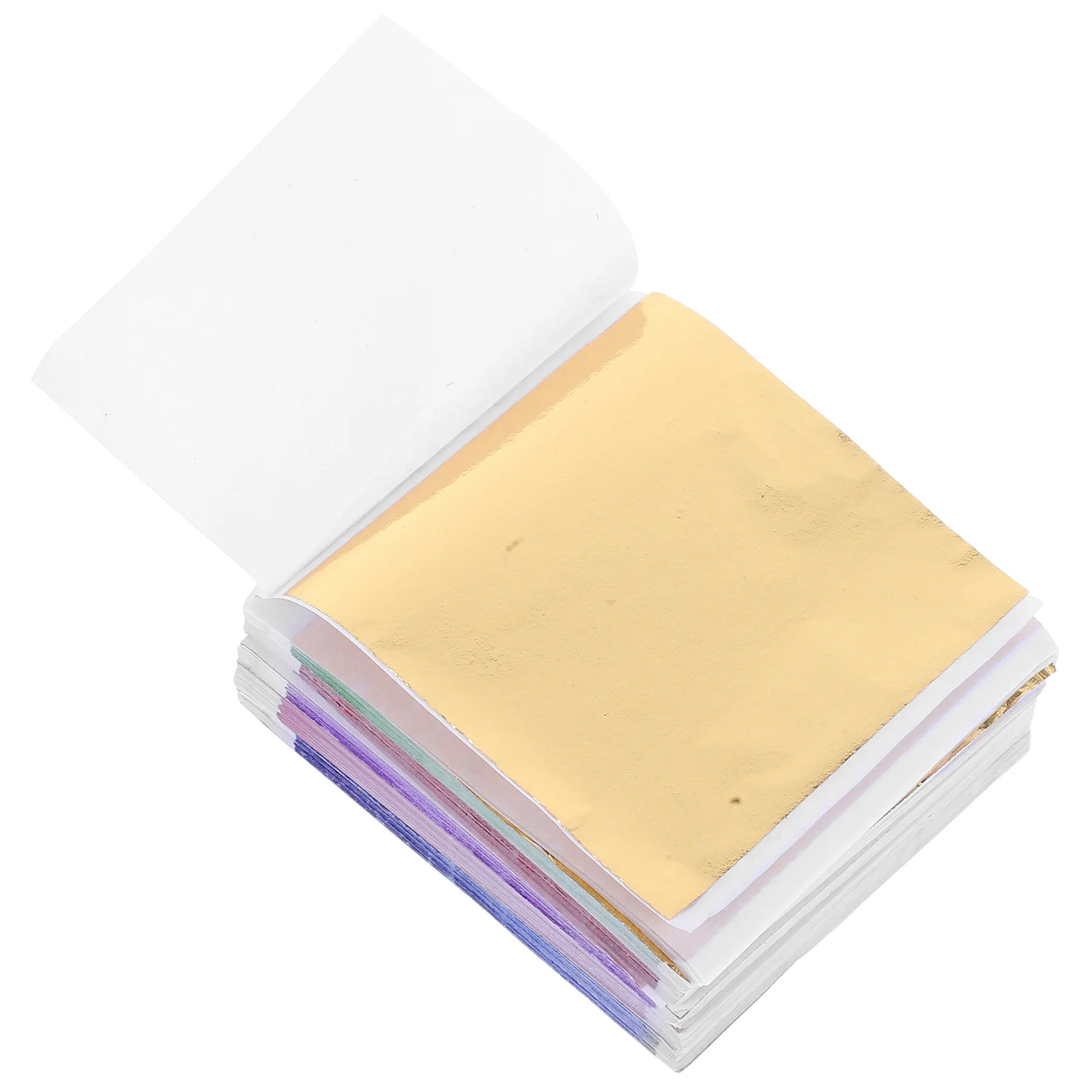 

300Pcs Imitation Gold Leaf Sheets Luxury Shiny Foil Paper for Home Decor Clay Nails Statues Furniture Restoration