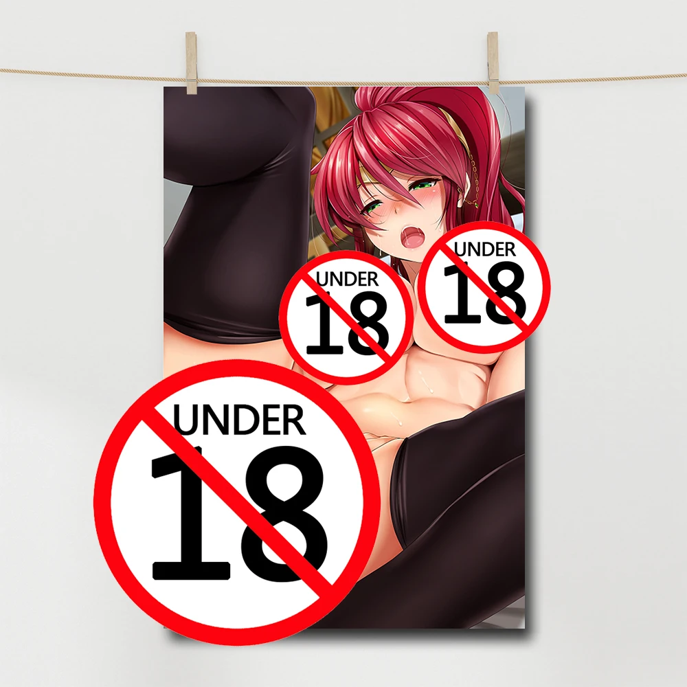 Nude Redhead Girl Sexy Cartoon Beauty Canvas Painting Adult Anime Posters and Prints Wall Art For Home Room Decor No Frame