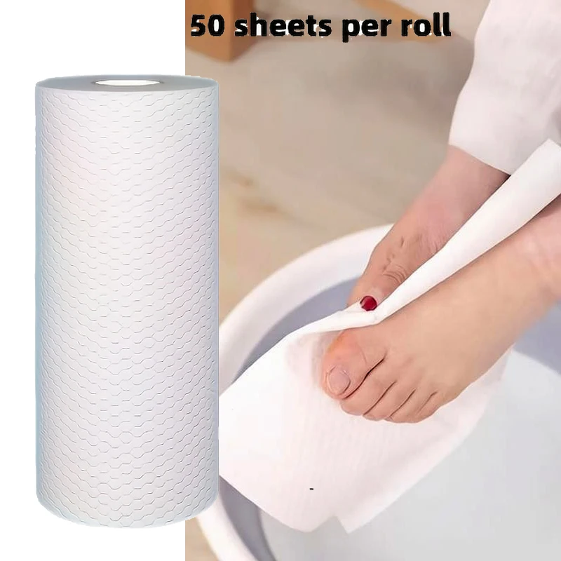 

50Pcs Disposable Foot Towels Soft Non-Woven Fabric For Home Travel Hote Bathrooms No Washing Required Keeps Feet Fresh Dry