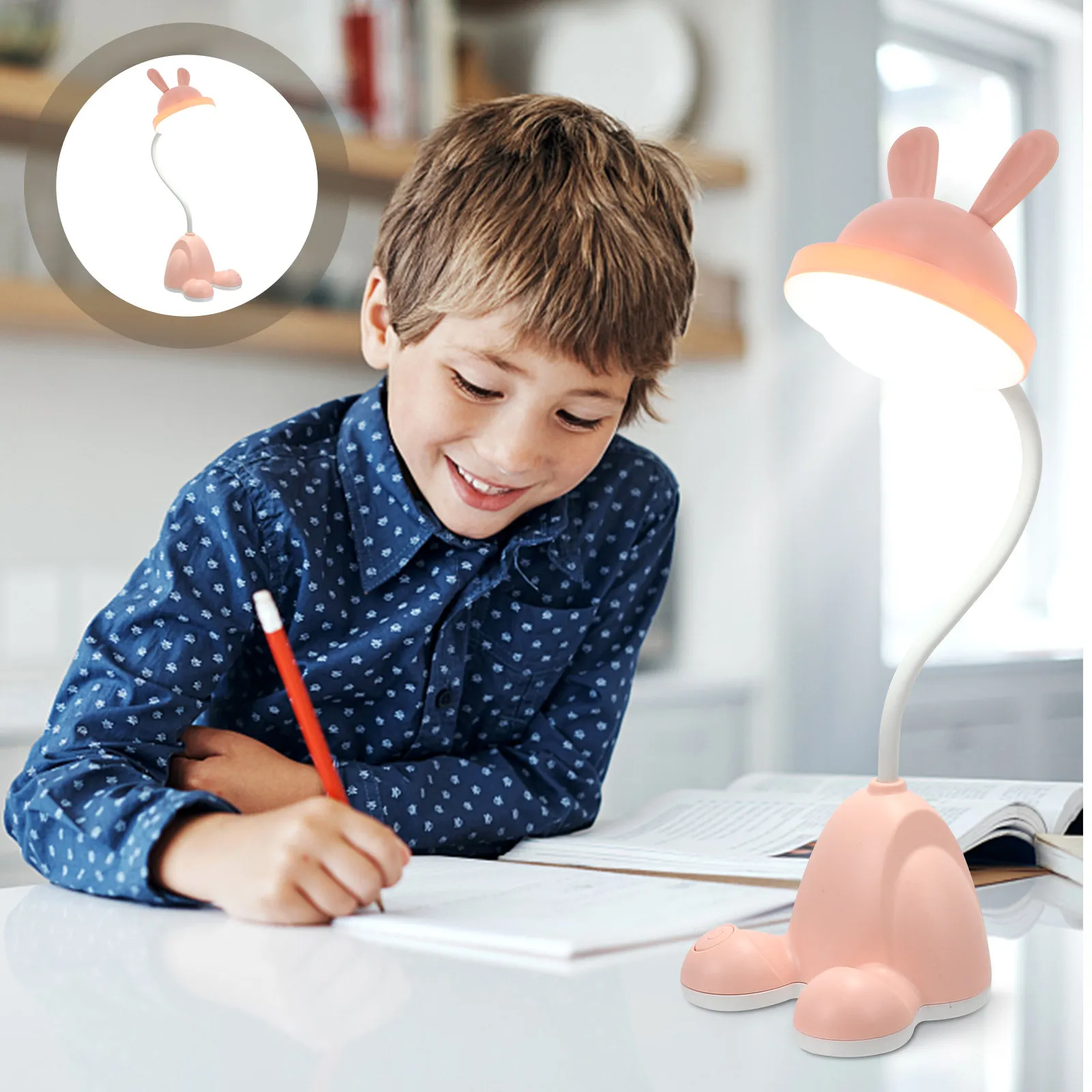 

Набор из 1 настольной лампы с держателем для телефона, светильник для учебы, чтения, прикроватный светильник для общежития, светодиодная лампа для защиты глаз, настольный ночник