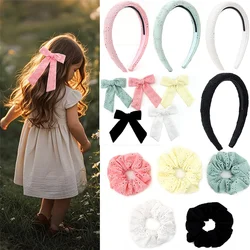 Cotton 3D Hollow bow Hairband Hole Hole bow Knot Hair Clip Stylish Hair Accessories for Women and girl band