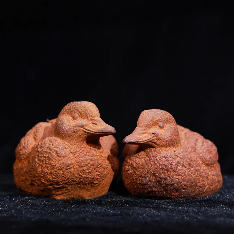 Pair of Vintage Style Cast Iron Duck Figurines
