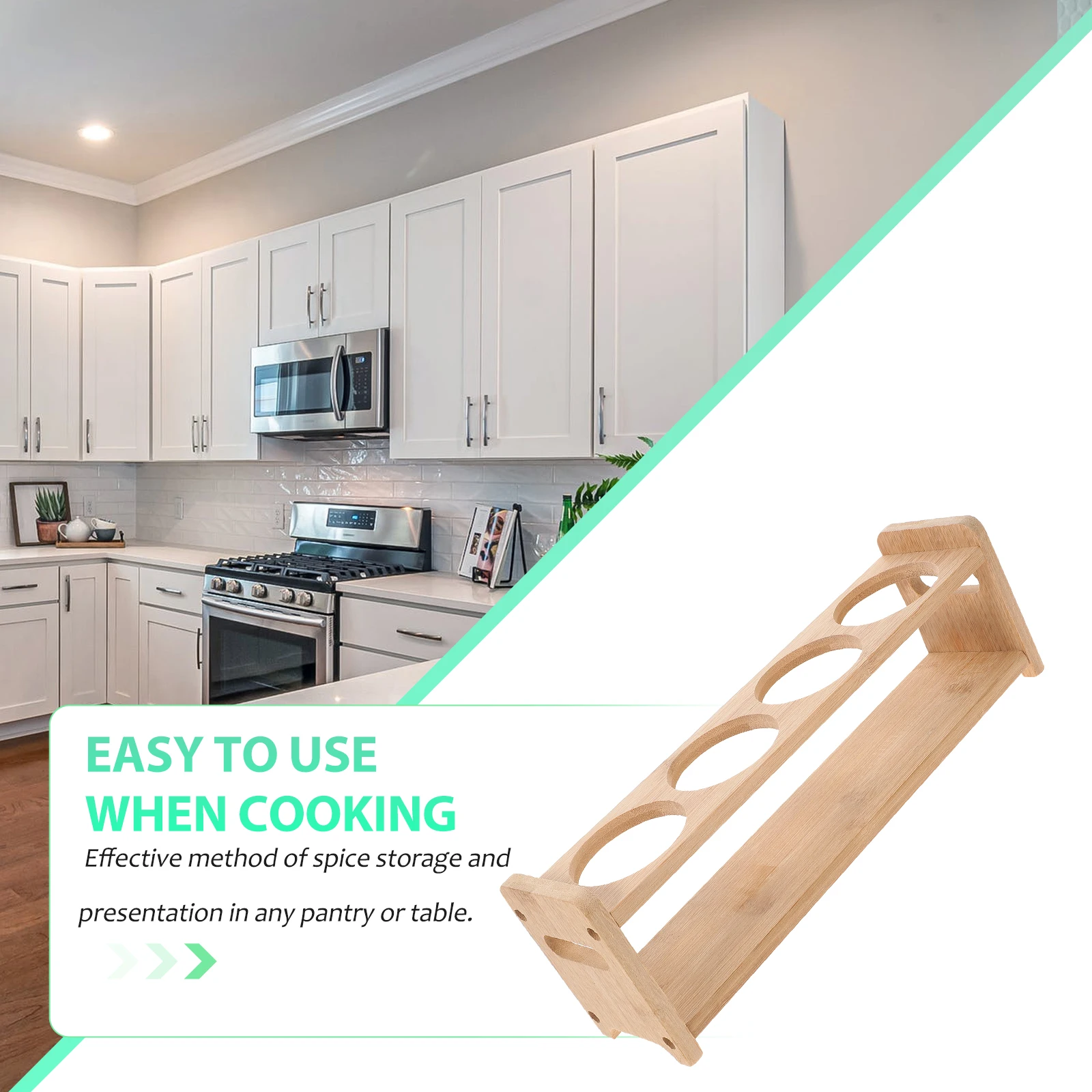 

Bamboo Wood Oil Pot Holder 4 Hole Seasoning Jars Rack Smooth Edges Kitchen Home Essential Storage Solution