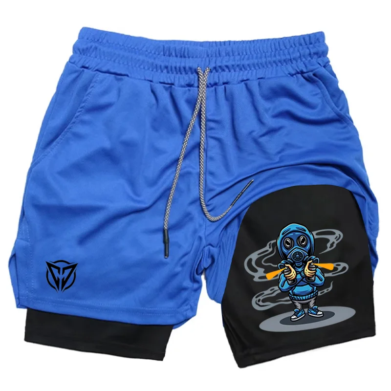 

Men's Quick-Dry Training Shorts with Elastic Waistband and Drawstring Breathable Moisture-Wicking Athletic Shorts WX185