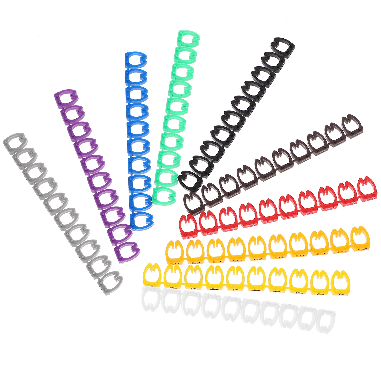 

100Pcs Precise Size Cable Markers Exquisite Workmanship for Convenient Wire Identification Clip on Wire Markers
