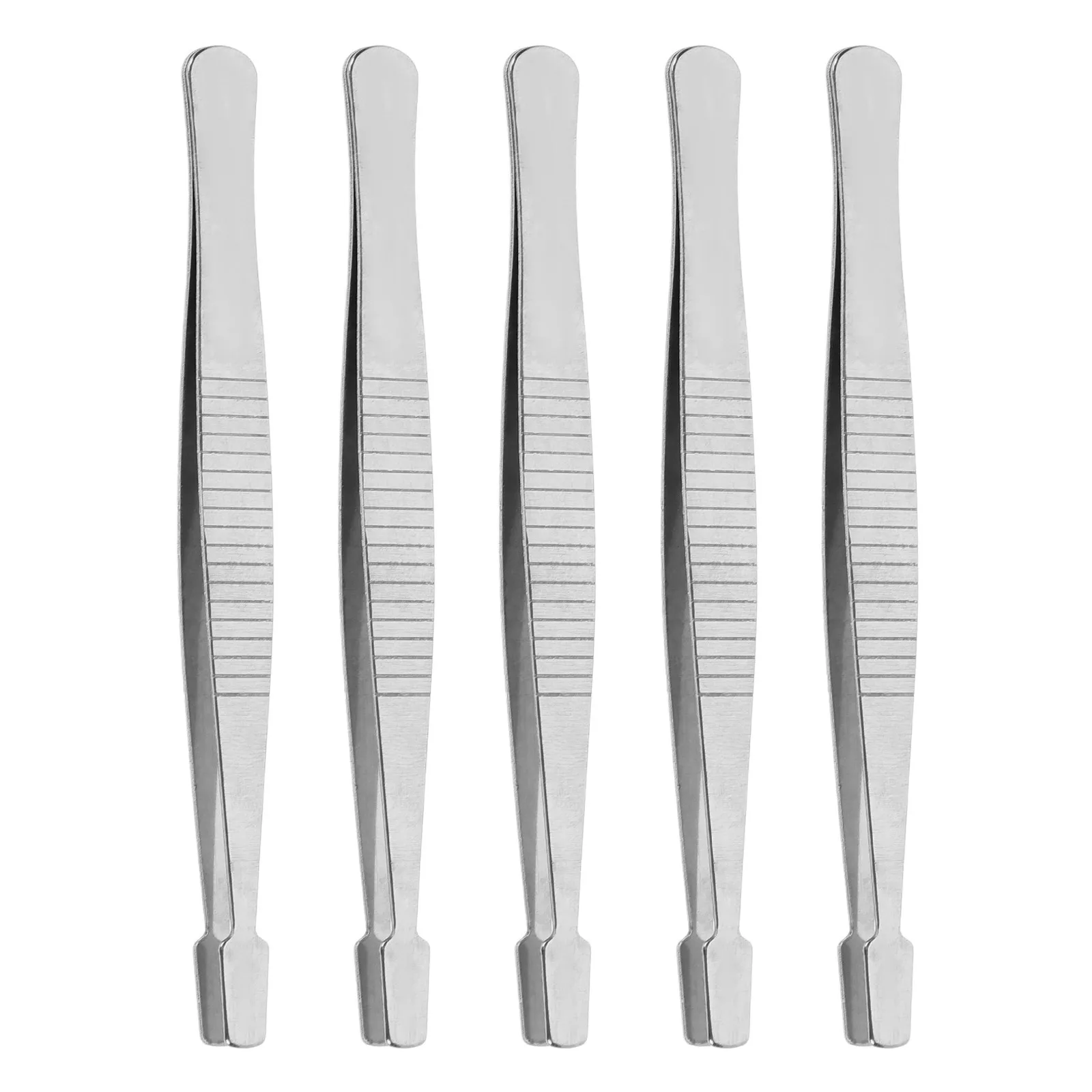 5 pezzi pinzette per timbri a bocca larga in acciaio inossidabile leggero multiuso applicatore per ciglia finte regolatore per ciglia strumento artigianale