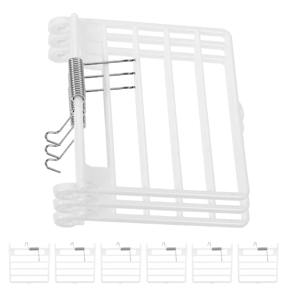 

8pcs Bird Spring Doors Replacement Parts Food Box Security Suitable For Parrot Finch Canary Small Animal Cages Plastic Durable