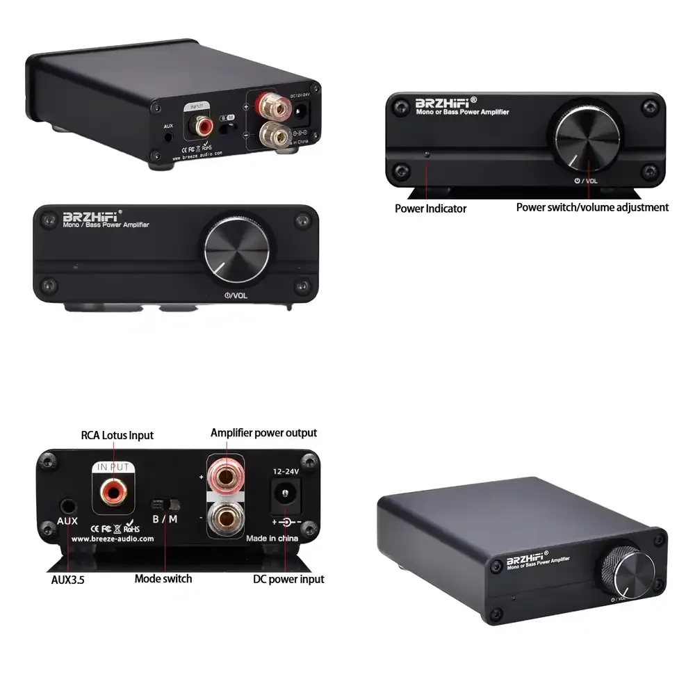 

100W Mono Subwoofer Center Amplifier for AV Home Theater for Mini Sound Equipment for Small Full Range Amplificador for