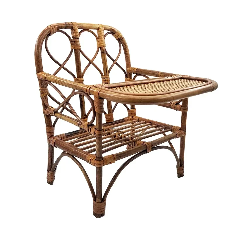 Baby Photography Props New Woven Rattan Study Table Shooting Accessories Rattan Chair Children Growth Commemorative Photo view 4