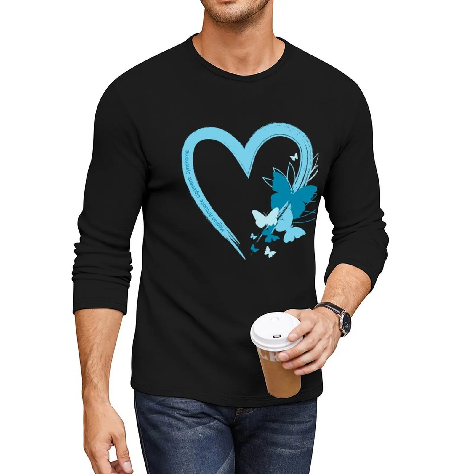 Butterfly Heart (MALS) Long T-Shirt graphics t shirt animal print shirt for boys t shirts for men