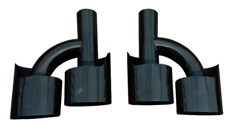 For AMG Standard Flat Mouth C63 Titanium Black Tail Throat (C180/C200/C260/W212 To C63) Modified Four