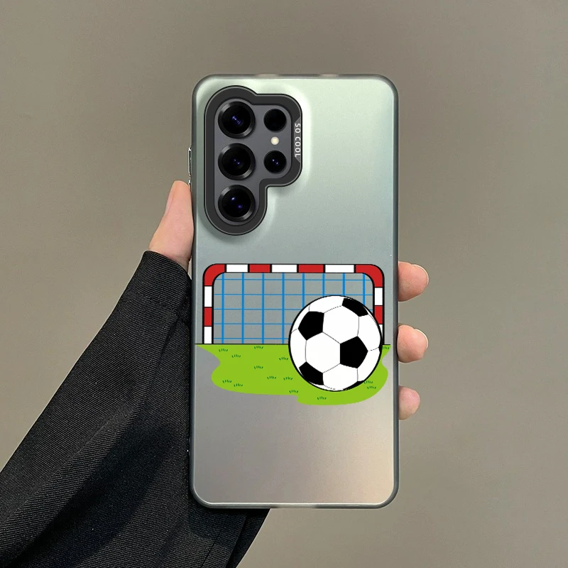 Colorful Soft Edge Hard Shell Phone Case for Samsung Galaxy A15 A16 A17 A22 A25 A26 A30 A31 A32 A33 A34 A35 Cover Football 6 Bag