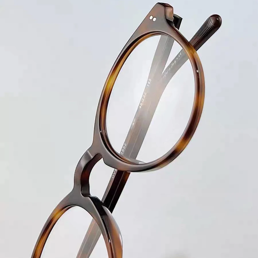 America Brand Design Ovale Brillengestelle für Herren, Vintage-Acetat, ultraleichte Korrektionsbrillen OV5183, optische Brillen für Damen – Detail 8