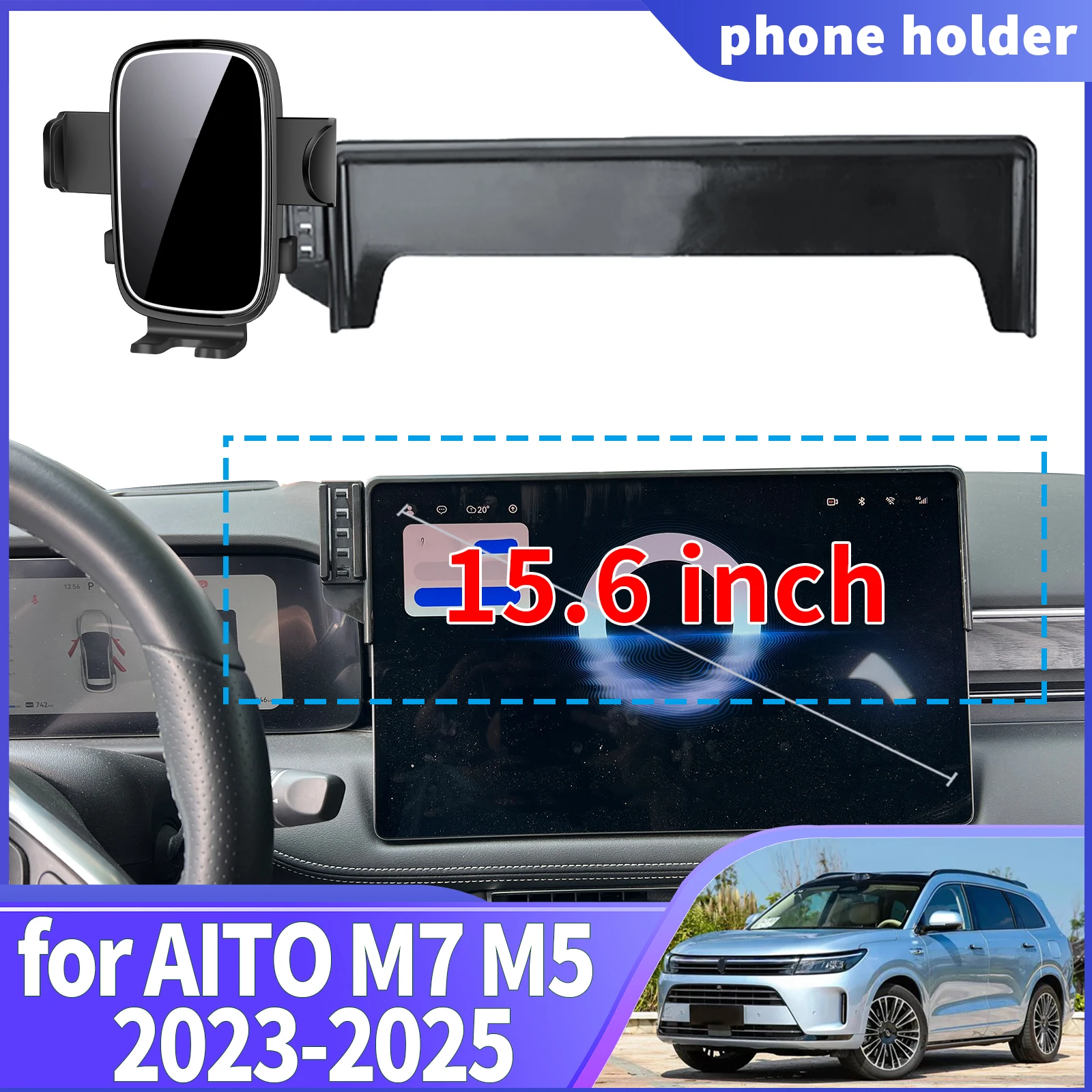 

fit for AITO M7 M5 2023 2024 2025​​ ​​Navigation Phone Holder Mount Customized Car accessoires
