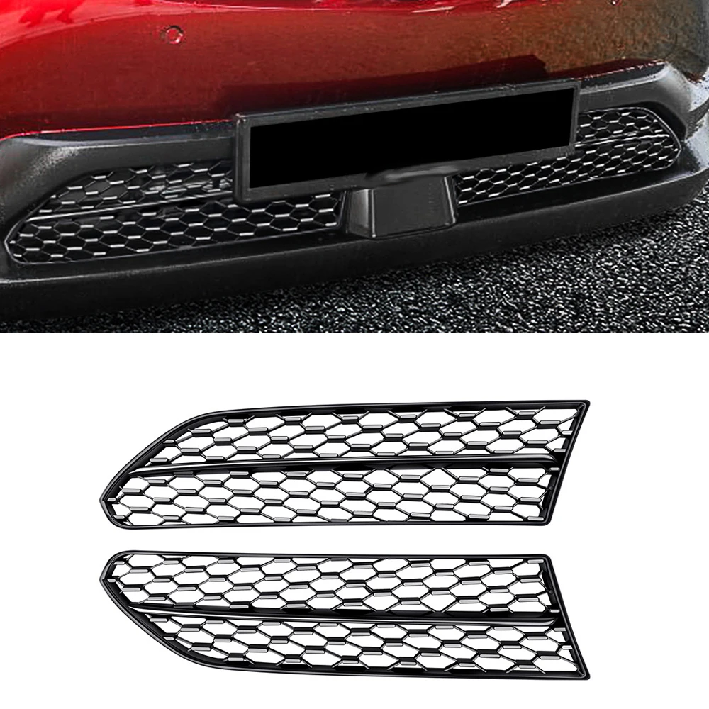 For Mazda MX30 MX-30 MX 30 2022 2023 ABS Front Bumper lower middle mesh Grille Grill Decoration Cover Trim Sticker Accessories