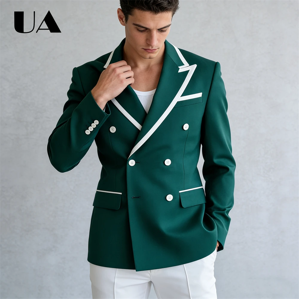 

Trendy Double Breasted Suit Set XXS-7XL Suit Attire Casual Smart Suit Set Jacket Pants Made-to-Order Communion Suits