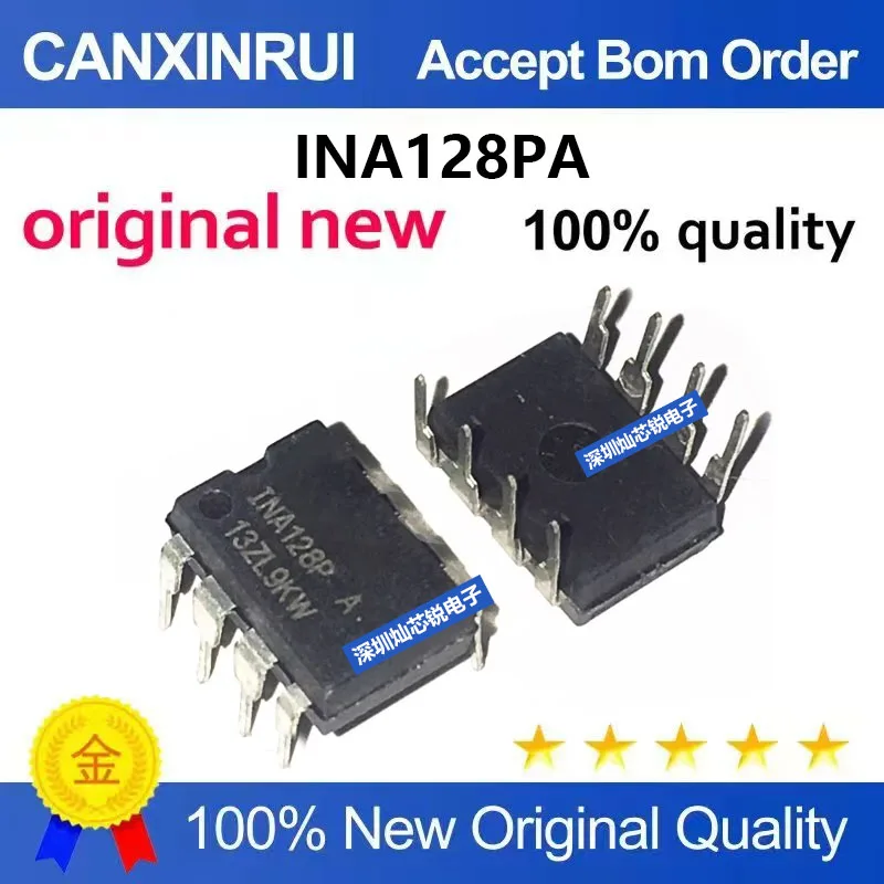 (5-100pieces)Brand New Original INA128 INA128P INA128PA DIP8 Through-Hole Instrumentation Amplifier