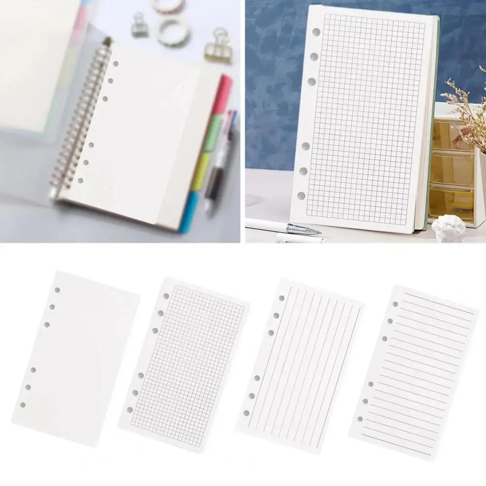 

120 Sheets A6 Loose Leaf Paper Refillable Notebook Inserts Smooth Writing Inserts Detachable Planner Pages For Budgeting