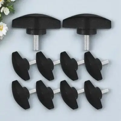 

10Pcs T-Handle Screw Thumbscrew Grip Fastener for Microphone Universal Crossbar Clamp Stable Connection Professional Home Use