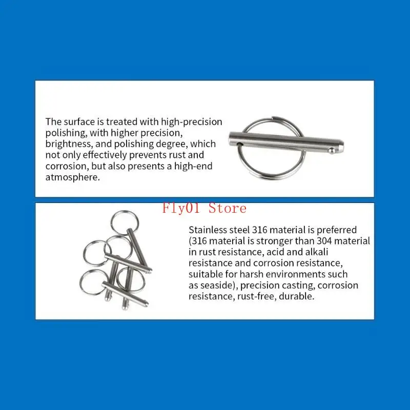 

Быстроразъемный шариковый стопорный штифт морского класса для шарнира верхней палубы бимини для автодома