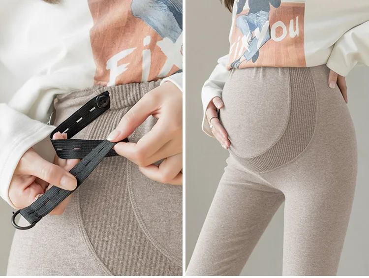 Mutterschaft Legging Frühling und Herbst High-taille Einstellbar Mutterschaft Hosen Baumwolle Strumpfhosen für Schwangere Frauen Mode Premama Hosen