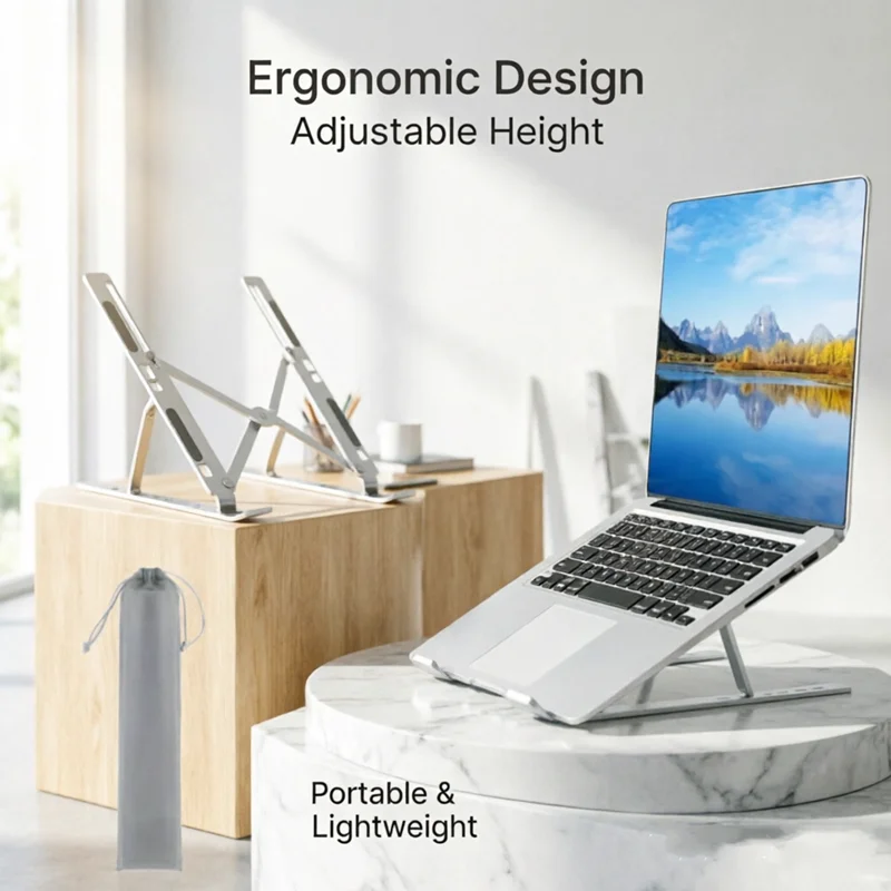 Laptop Stand Ergonomic Adjustable Stand AIDS Computer Cooling Performance Efficient Multi-angle Adjustment Tablet Available