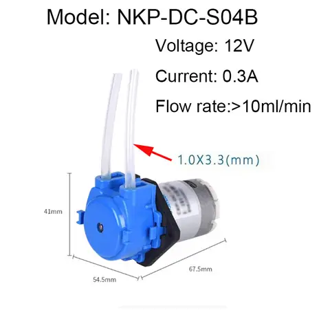 Bomba de Dosagem DC 12V 24V, Cabeça de Bomba Peristáltica com Conector para Arduino, Aquário, Laboratório, Irrigação por Gotejamento DIY