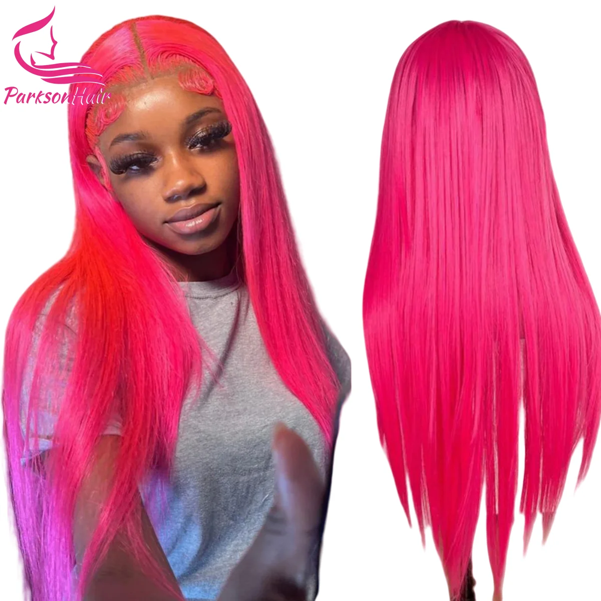 

Bone Straight 13x4 13x6 Hd Frontal Dark Pink Lace Front Wig Human Hair 100% For Women Transparent Lace Colored Wigs Brazilian