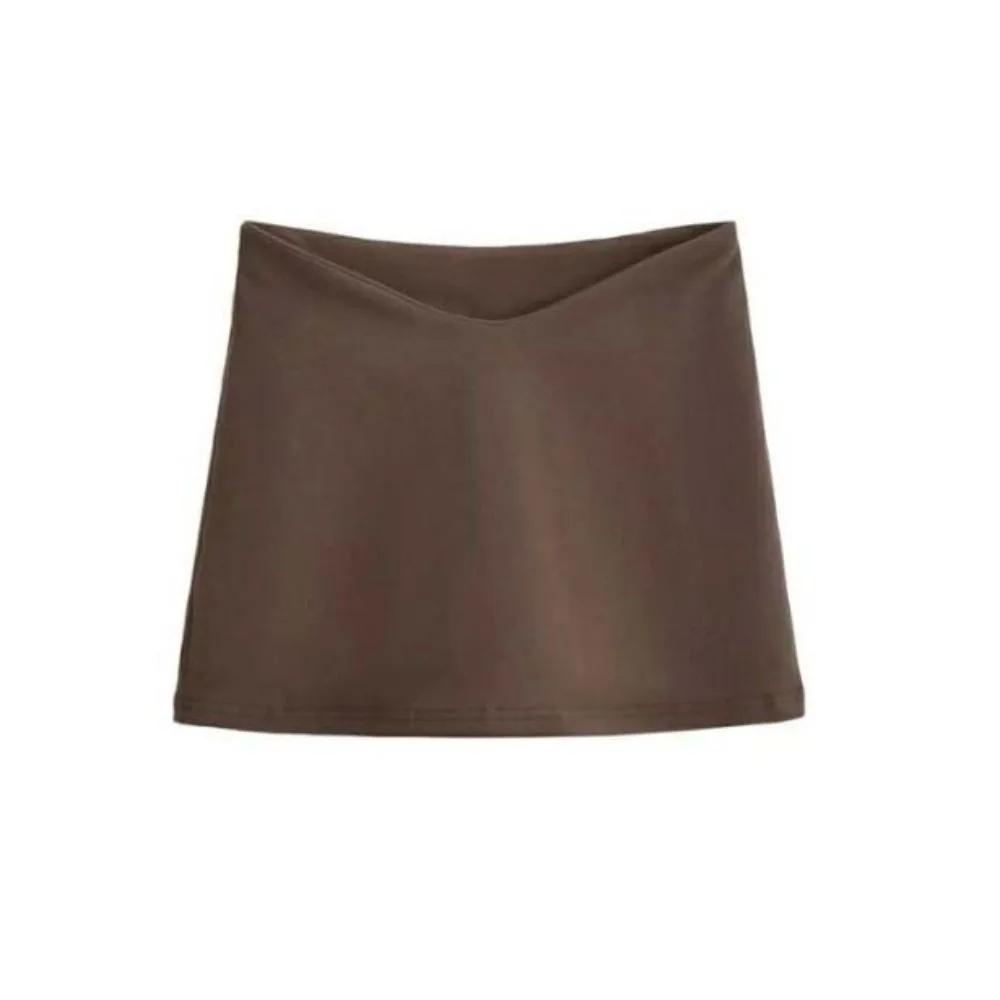

Simple Y2K A-line Short Skirt Low Waist Solid Mini Skirts V-shaped Waist Spicy Girl Style Spicy Girl Skirts Lady